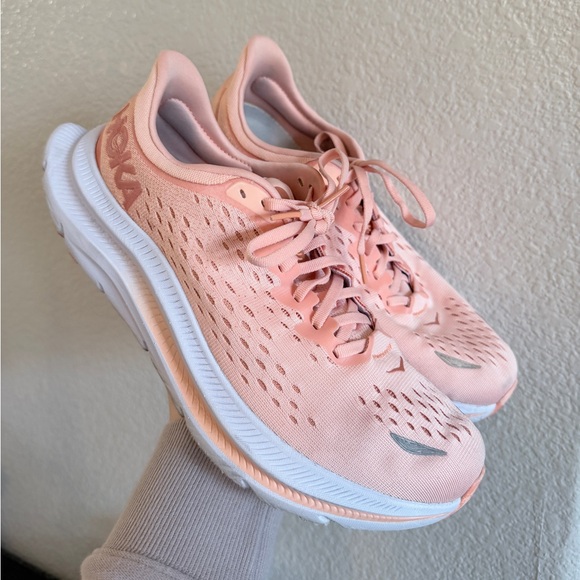 Hoka Shoes - Hoka Kawana Road Running Shoes/Sneakers in ‘Peach Parfait/Coral’ - Women’s 10.5